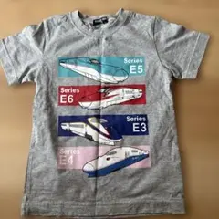 HUNGRY HEART 新幹線 半袖 Tシャツ グレー　120cm はやぶさのサムネイル