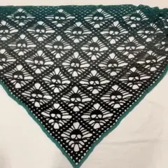 三角ショール　バレエ用　ハンドメイド　ドクロ模様　③