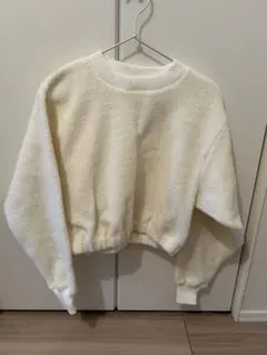 アイボリー クルーネックセーターのサムネイル