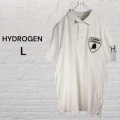 《HYDROGEN》ランボルギーニ ポロシャツ 半袖 ホワイト 白 Lのサムネイル