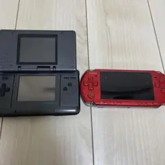 ニンテンドーDS 本体(黒)とPSP(赤)3000セット