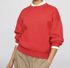UNIQLO 赤 長袖 トップス セーター ニット 美品 Sサイズ