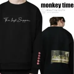 【美品】monkey time スウェット　トレーナー　ブラック　モンキータイム