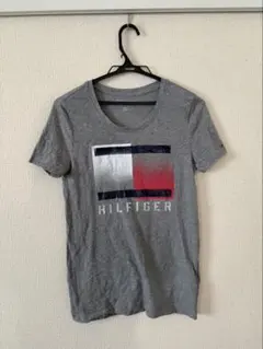 【美品】TOMMY HILFIGERトミーフィルフィガーロゴTシャツ グレーXSのサムネイル
