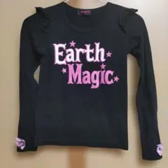 EARTH MAGIC アースマジック♡黒ロンT(140㌢)可愛い シミ汚れあり 