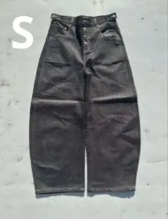 9090 King Logo Slub Denim Buggy Pants S