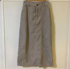 [美品]コーデュロイ タイトスカート グレージュ