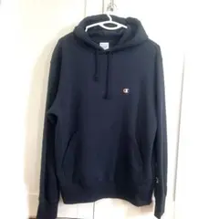 Champion パーカー ネイビー Lサイズ 裏起毛 メンズ レディース兼用