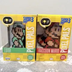 新品 PIXEL PALS マリオ・ルイージ 2個セット ドット LED ライト
