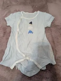 ベビー半袖ロンパース　アカチャンホンポ　50-60サイズ　水色