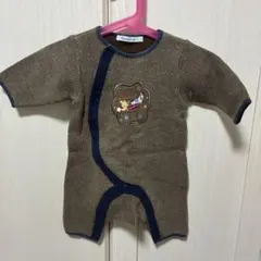 familiar 60サイズ ブラウンロンパース