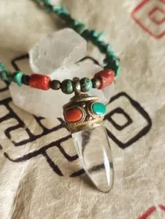 Himalayan LingamCrystal Amulet necklace