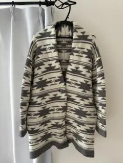 BAYFLOW 幾何学模様 ネイティブ柄　カーディガン　サイズ3