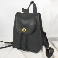 【美品】 COACH オールド コーチ リュック ターンロック 9960 黒