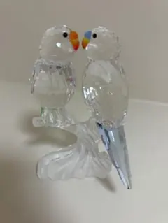 スワロフスキー オウム 置き物 イタリア製 SWAROVSKI スワロフスキー オウム (ブルー) 鳥 5136775 置物
