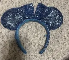 ミニー カチューシャ スパンコール 青