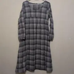 サマンサモスモス　チェック柄ワンピース　薄手コットン