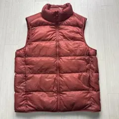 ユニクロウルトラライトダウンベストM サーモンピンク系