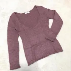 【ミッシェルクラン 】モヘア・羊毛混  薄手ニット(M)   ピンク