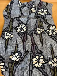 有松絞り 浴衣 紺 古典 花 丸 - メルカリ