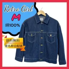 【レトロガール】レディース　ジージャン　ジャケット　デニム　シンプル　韓国　M