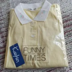 FUNNY TIMES Mサイズ 黄色 ポロシャツ 未使用