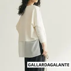 【ガリャルダガランテ】ジョーゼット　ブラウス　オフホワイト　ドルマン　異素材