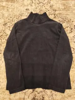 ユニクロ　 リブフリース　ハイネックTシャツ　黒　ブラック　150