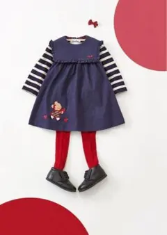 ファミリア　ワンピース　ジャンパースカート　80