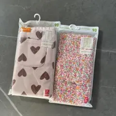 ユニクロ　レギンス（10分丈）　2枚セット　サイズ90 花柄　ハート