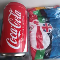 コカ・コーラ缶型ケース　フードタオル　セット 非売品 ENGLANDのサムネイル