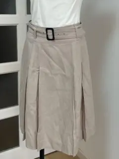 バーバリーブルーレーベル ノバチェック プリーツスカート ベルト付 36