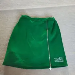 X-girl Stages グリーン ジッパー付きスカート