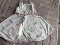 メゾピアノ⭐︎未使用新品（タグなし）ウサギ耳付きフリースポンチョ