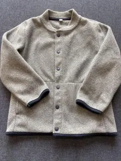 無印 フリース カーディガン 110 男女兼用 羽織り 春 秋 通園 通学