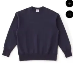 goat FLEECE CREW NECK SWEAT 15.5OZ ネイビー