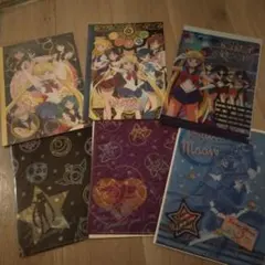 セーラームーンまとめセット　未開封A5ノート２冊　ミニクリアファイル４枚