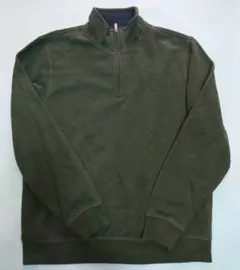カーキ色トレーナー ハーフジップ トレーナー　レディース