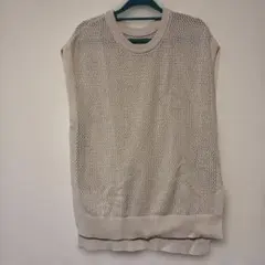 グローバルワーク サラサラメッシュフレンチスリーブ　ベスト