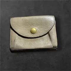 IL BISONTE 三つ折財布 ベージュ レザー 状態考慮