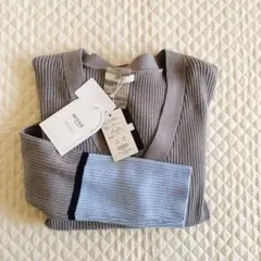 田中里奈　mysa 配色ニットカーディガン　M