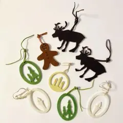 【未使用】クリスマス　オーナメント　8点セット　フェルト