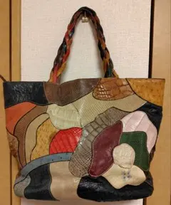 COACH 14726 パッチワーク トートバッグ Y2K レトロ マルチカラー