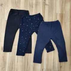 ベビーレギンス 90 ネイビー 3点セット