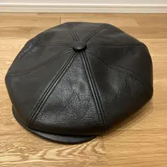 NEWYORKHAT LAMBA NEWSBOY BLACK キャスケット