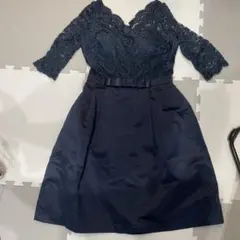 ネイビー パーティードレス