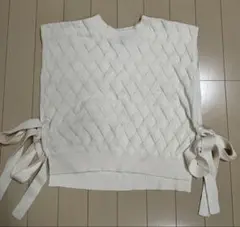 w closet レディースサイドリボンニットベスト