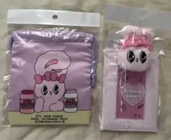 エスターバニー ESTHER BUNNY プリントミニ巾着 トレカケースピンク