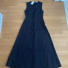 Mangoブラック ノースリーブ ロングワンピース S