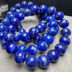 天然 ラピスラズリ 11mm 1連分 ブレスレット2本セット アフガニスタン産